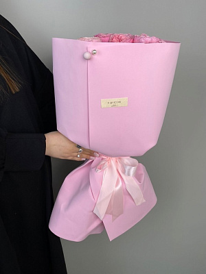 Кустовые пионовидные розы Silva Pink